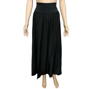 Halara Breezeful High Waisted Split Maxi Skirt XS Black Built In Brief Flowy